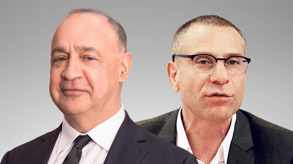 מימין: מנהל רשות המסים ערן יעקב ובעל השליטה בכלל תעשיות לן בלווטניק (צילום: אוהד צויגנברג, יואב דודקביץ) מימין מנהל רשות המסים ערן יעקב ובעל השליטה ב כלל תעשיות לן בלווטניק