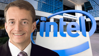 מנכ"ל אינטל פט גלסינגר על רקע הבניין של אינטל, צילום: בלומברג
