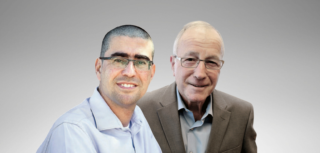 מימין: מנכ"ל קופת חולים מכבי, רן סער, והממונה על השכר באוצר, קובי בר נתן (צילומים: שאול גולן, אלכס קולומויסקי) מימין מנכ"ל קופת חולים מכבי רן סער והממונה על השכר באוצר קובי בר נתן