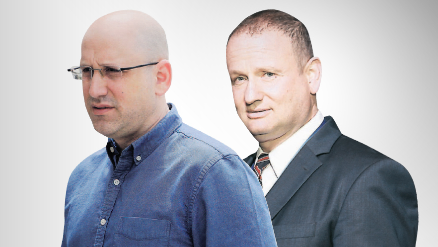 מימין: יו"ר פז הראל לוקר והמנכ"ל ניר שטרן (צילומים: גלעד קוולרציק, אוראל כהן, אלכס קולומויסקי) מימין: יו"ר פז הראל לוקר והמנכ"ל ניר שטרן