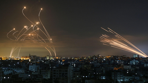 Iron Dome interceptors targeting Hamas rockets during Operation Guardian of the Walls Photo: AFP