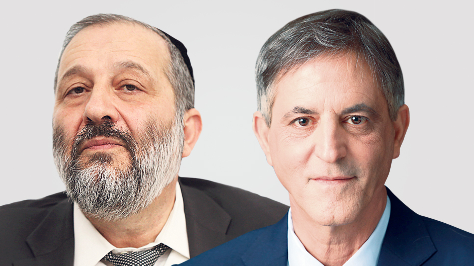 מימין: ראש לשכת עורכי הדין אבי חימי ושר הפנים אריה דרעי. “לאור הערות שהתקבלו מגורמים רבים, השר יקיים דיון לפני קבלת החלטה סופית” ראש לשכת עורכי הדין אבי חימי ושר הפנים אריה דרעי