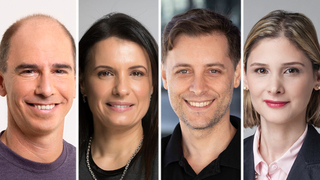 מימין: דינה פסקא-רז, נועם סלומון, מיכל גבע ואיתי הראל