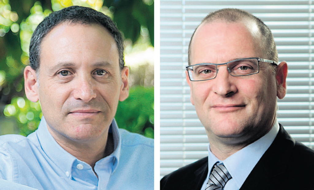 מימין: אורי פז, ממנהלי תמוז, ורן שחם, מנכ"ל משותף באלטשולר שחם (צילום: עמית שעל, אוראל כהן) מימין אורי פז ממנהלי תמוז ו רן שחם מנכ"ל משותף ב אלטשולר שחם