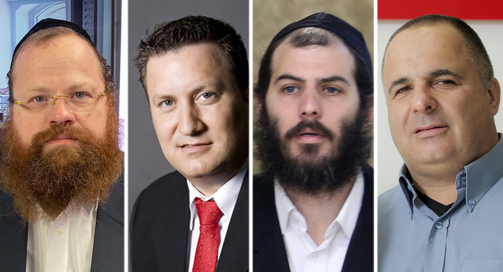 מימין: אבי דנציגר, מוטי בבצ'יק, ארז גיל־הר ומנחם גשייד (צילום: עמית שעל, עמית שאבי, policy-one.co.il, כיכר השבת) מימין אבי דנציגר מוטי בבצ'יק ארז גיל־הר ו מנחם גשייד
