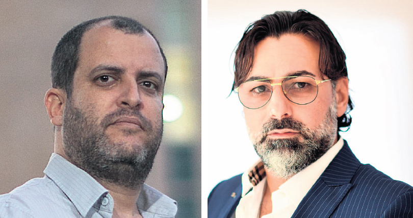 מימין: מנכ"ל סינאל ארז בוגנים וההאקר האקטיביסט נעם רותם. התוקפים שתלו מסמכים במערכות המידע (צילומים: אוהד צויגנברג, יובל כהן) מימין: ארז בוגנים מנכ"ל סינאל וההאקר והאקטיביסט נעם רותם