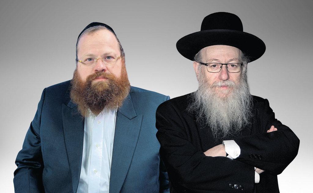 מימין: יעקב ליצמן ועוזרו לשעבר החשוד בקבלת שוחד מנחם גשייד (צילום: אוהד צויגנברג, כיכר השבת) מימין שר הבריאות לשעבר יעקב ליצמן ועוזרו לשעבר החשוד בקבלת שוחד מנחם גשייד