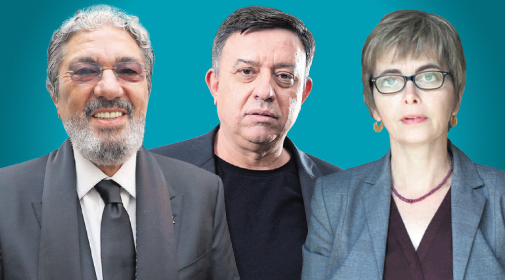 מימין: הממונה על רשות התחרות מיכל הלפרין, מנכ"ל סלקום אבי גבאי ובעלי אקספון חזי בצלאל. התחרות תחלש (צילומים: דנה קופל, תומריקו, אלכס קולומויסקי) מימין: הממונה על רשות התחרות מיכל הלפרין מנכ"ל סלקום אבי גבאי ובעלי אקספון חזי בצלאל