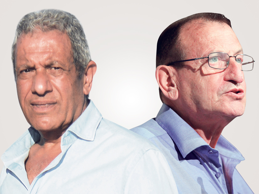 מימין ראש עיריית תל אביב רון חולדאי וראש עיריית אילת היוצא מאיר יצחק הלוי (צילומים: עמית שעל, מאיר אוחיון) מימין ראש עיריית תל אביב רון חולדאי וראש עיריית אילת היוצא מאיר יצחק הלוי