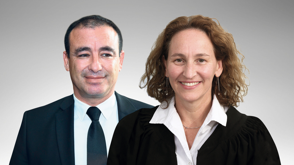 שופטת המחוזי אפרת פינק ועו”ד ז’ק חן, שייצג את אנאבל נאסיו. תיקנו את העוול (צילום: אתר בתי המשפט, יאיר שגיא) שופטת המחוזי אפרת פינק ועו”ד ז’ק חן