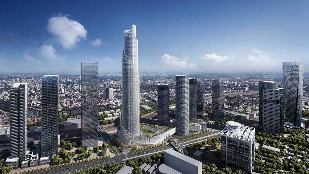 הדמיית מגדל הספירלה בתל אביב. יתנשא לגובה של 350 מטר, הדמיה: ספירלה - KPF