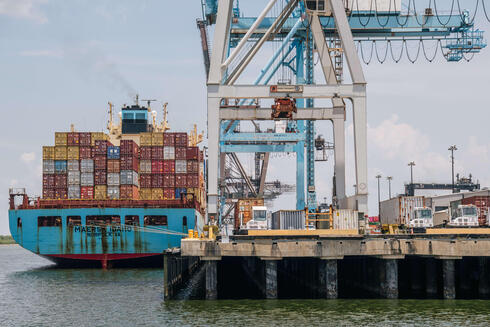 ספינת משא של מארסק בנמל יוסטון, טקסס, צילום: אי אף פי