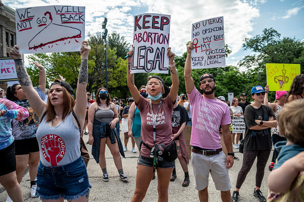 הפגנה באוסטין טקסס נגד איסור הפלות- מאי 2021, גטי