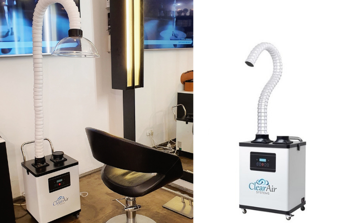 שואב קליר אייר דגם "פרו" שואב פרו סלון מותאם למספרות