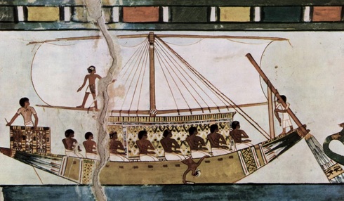 סירת מפרש ממצרים העתיקה, צילום: Wikimedia