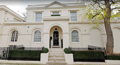 אחד הנכסים שקנה עבדאללה מלך ירדן בלונדון, צילום: Google Street View