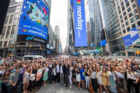 <span style="font-weight: normal;">monday.com team after Nasdaq IPO. </span>