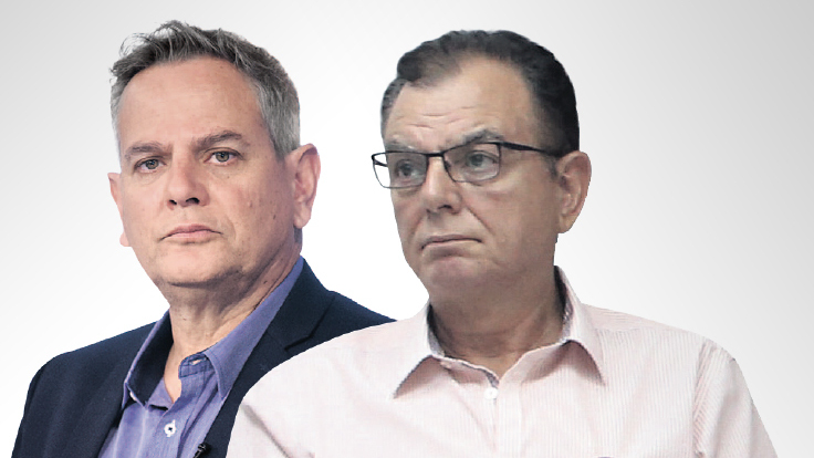 מימין: יו”ר ההסתדרות הרפואית (הר”י) ציון חגי ושר הבריאות ניצן הורוביץ. כבר 61 שנים שמשרד הבריאות מפקיר סמכויות משמעותיות בידי הר”י (צילום: שאול גולן, קובי קואנקס) מימין: יו”ר ההסתדרות הרפואית ציון חגי ושר הבריאות ניצן הורוביץ