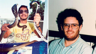 מימין הראל הרשטיק הרוצח וסמנכ"ל הטכנולוגיות המיועד והנרצח יעקב סלע לוכד הנחשים,  