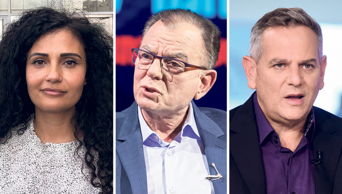 מימין: שר הבריאות ניצן הורוביץ, יו״ר הר״י ציון חגי ויו״ר "מרשם" ריי ביטון (צילומים: קובי קואנקס, אלכס קולומויסקי, גיל יוחנן) מימין שר הבריאות ניצן הורוביץ יו״ר הר״י ציון חגי יו״ר מרשם ריי ביטון