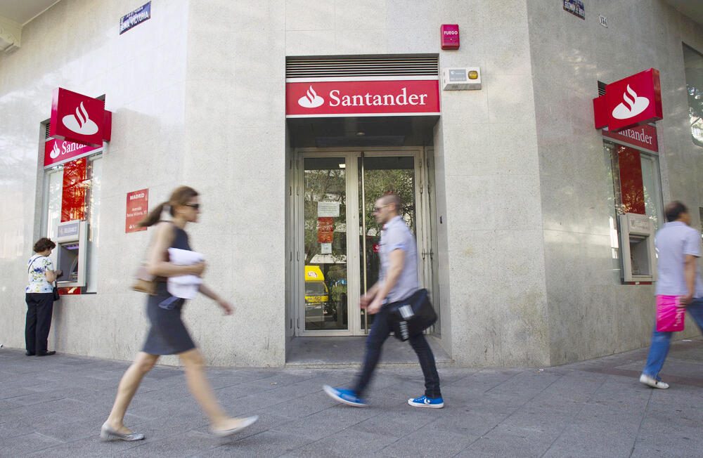 A branch of Banco Santander in Madrid