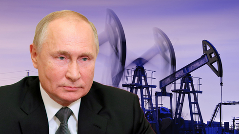 נשיא רוסיה ולדימיר פוטין ברקע תעשיית הגז , צילום: רויטרס, שאטרסטוק