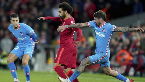 מוחמד סלאח מליברפול במשחק נגד אתלטיקו מדריד בשבוע שעבר, צילום: AP