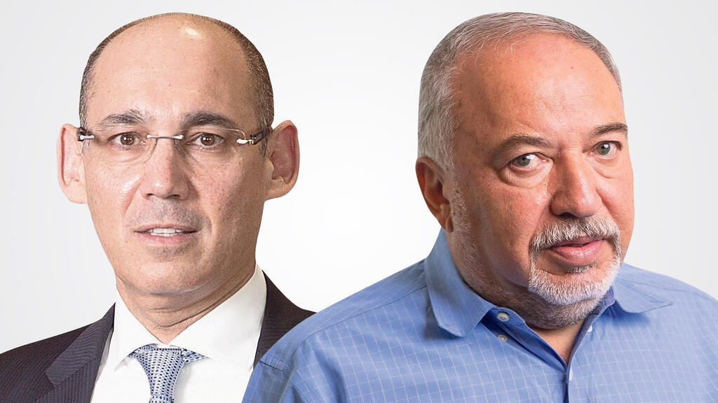 שר האוצר אביגדור ליברמן ונגיד בנק ישראל אמיר ירון. התחזיות הן שהאינפלציה לא תחרוג מהרף העליון של היעד (צילומים: טל שחר, אלכס קולומויסקי) מימין אביגדור ליברמן ו אמיר ירון