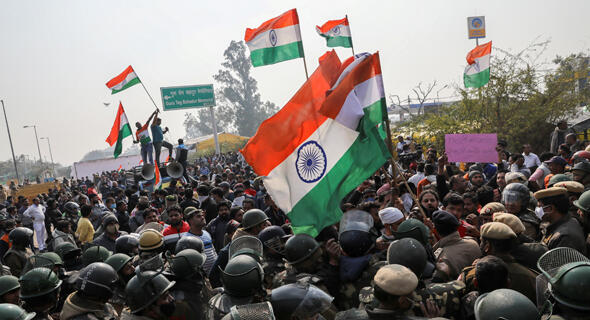 הפגנה של חקלאים בהודו, רויטרס