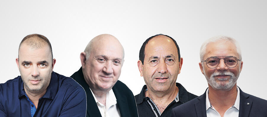 מימין: מבעלי רשת יוחננוף, איתן יוחננוף רמי לוי איציק אברכהן ו אייל רביד