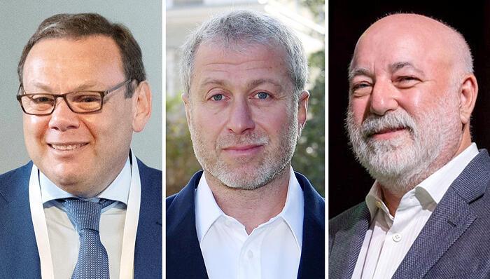 <span style="font-weight: normal;">From right: Viktor Vekselberg, Roman Abramovich, and Mikhail Fridman </span>