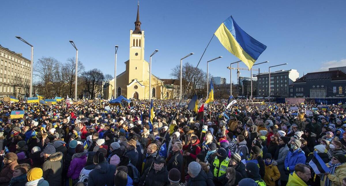  פוטו הפגנות למען אוקראינה טאלין אסטוניה 