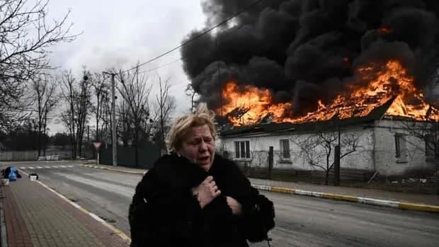 שריפה ב אירפין אוקראינה