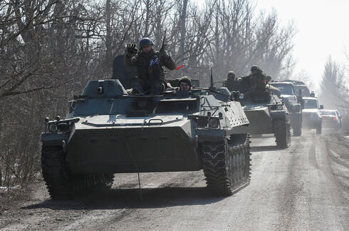 טנקים רוסיים באוקראינה, צילום: רויטרס