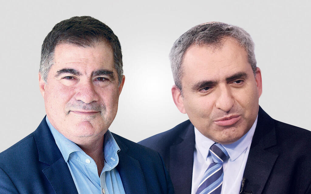 שר הבינוי השיכון זאב אלקין ונשיא התאחדות הקבלנים ראול סרוגו