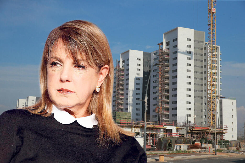 Liora Ofer against a background of construction