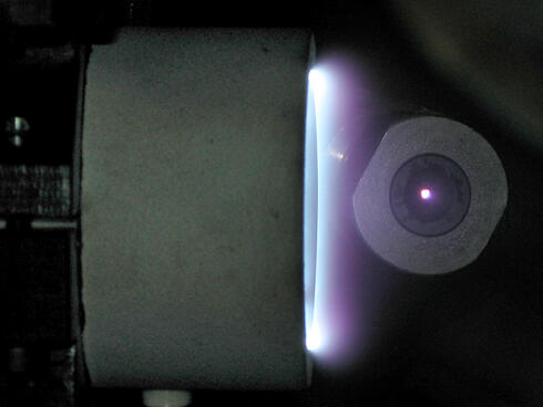 Space Plasmatics microHET thruster in action. 