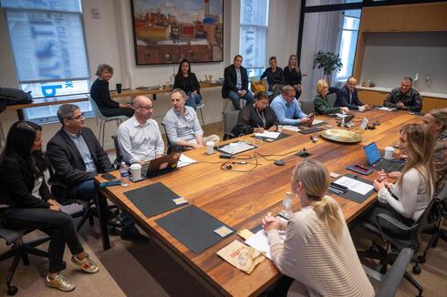 JVP investment team meets in their New York offices 