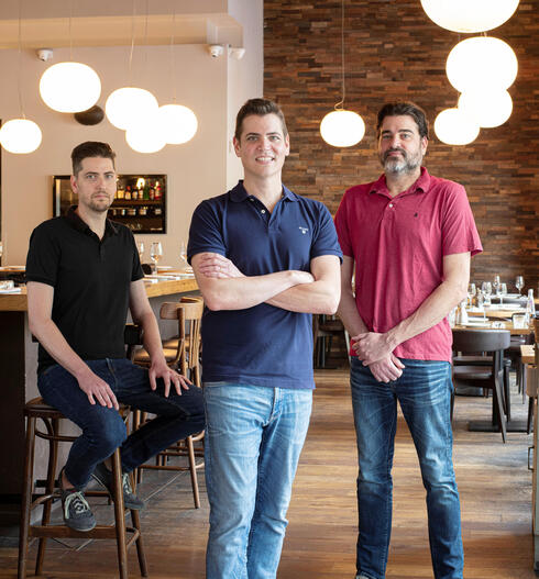 Ontopo CEO Danny Glikman (center) with his partners/brothers Nir (right) and Roni 