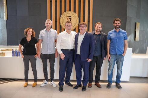 Pfizer Chairman and CEO Albert Bourla with the Technion delegation led by Technion President Professor Uri Sivan. Pfizer Chairman and CEO Albert Bourla with the Technion delegation led by Technion President Professor Uri Sivan.